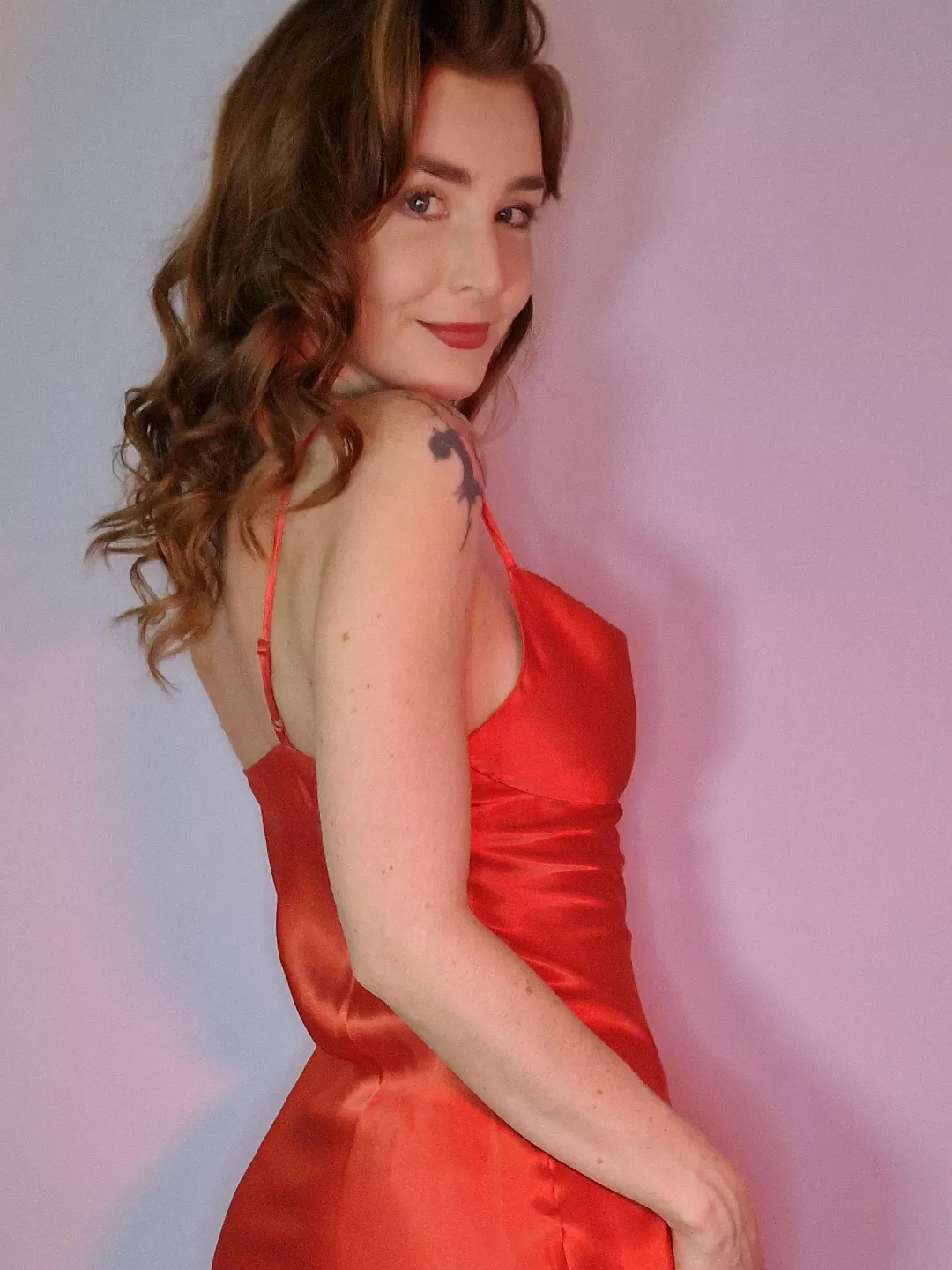 A bra would ruin this satin dress