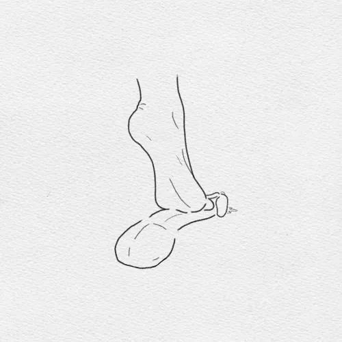 A rough footjob or a gentle trample? [OC]