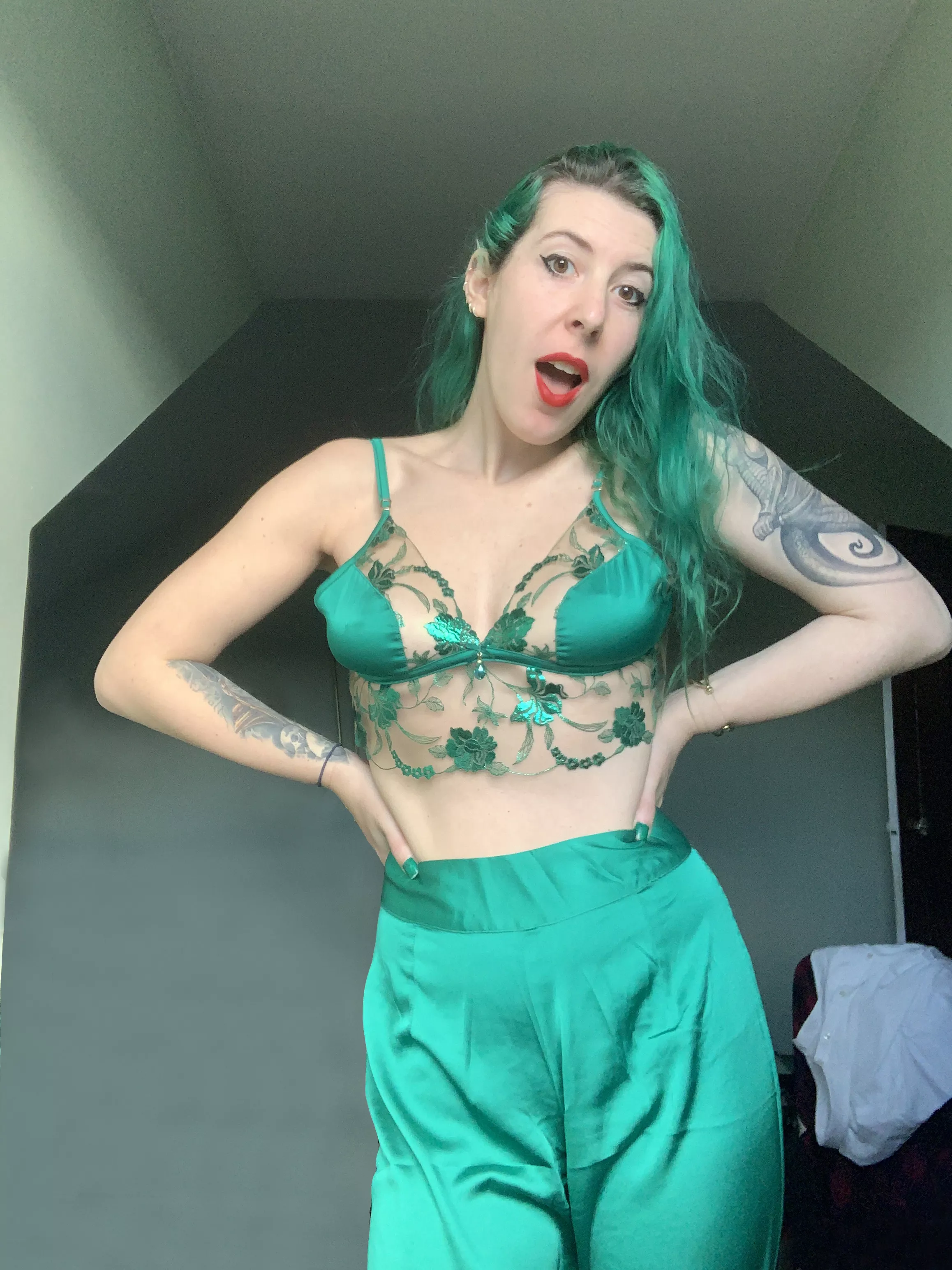 All green for the holiday