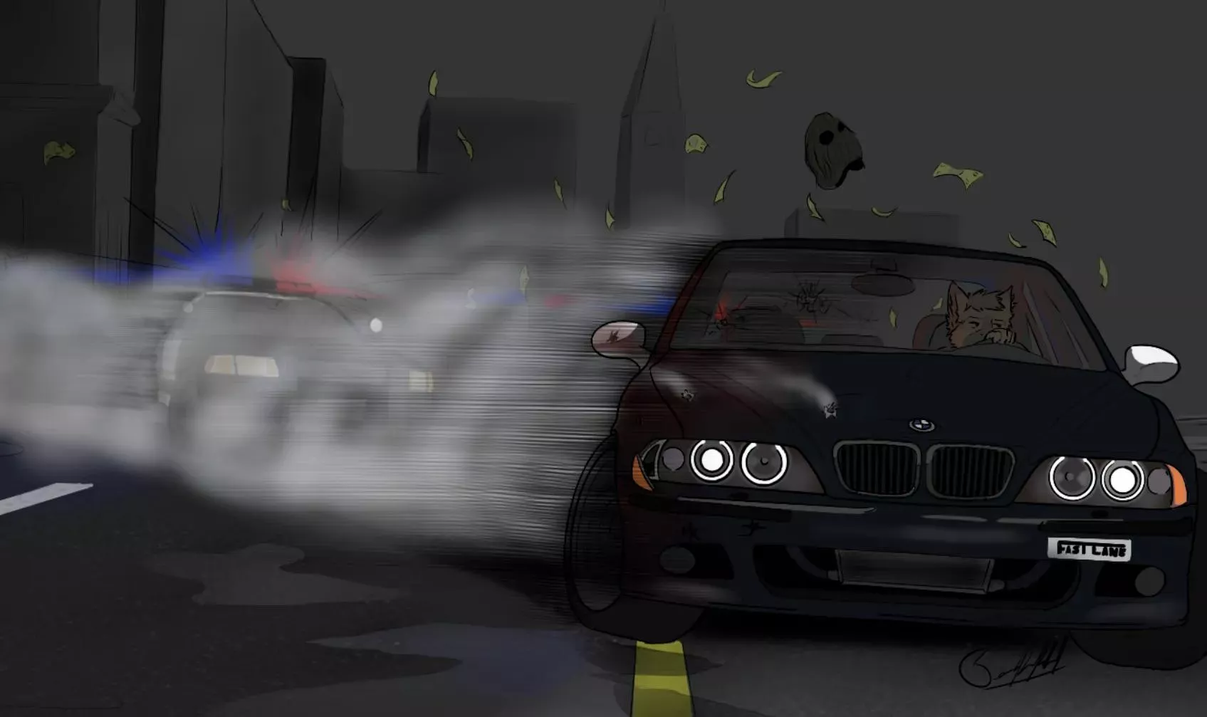 Car pursuit with my Sona