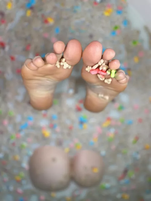 Clean all the cereal off with your tongue