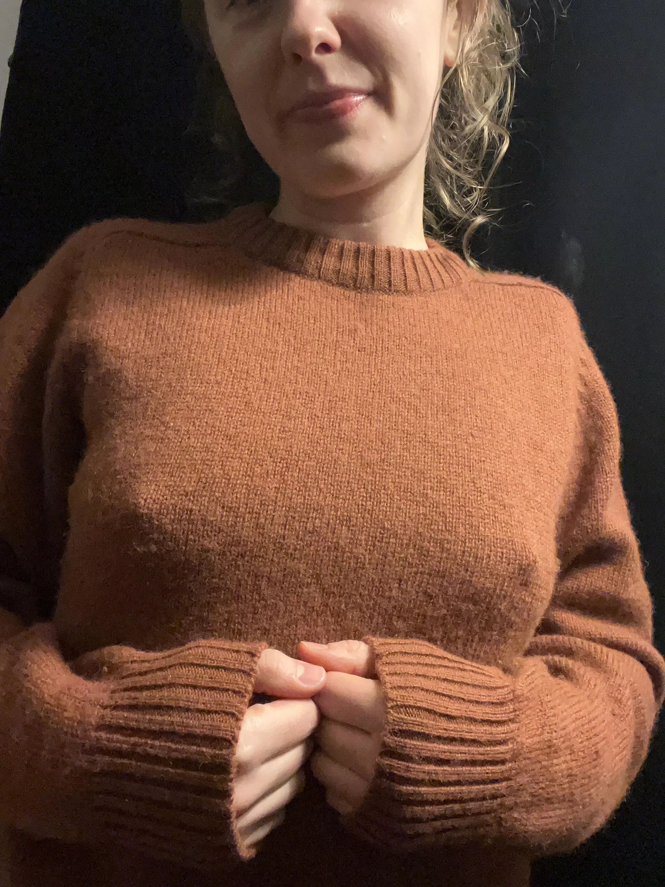 Even in a wool sweater they got something to say!