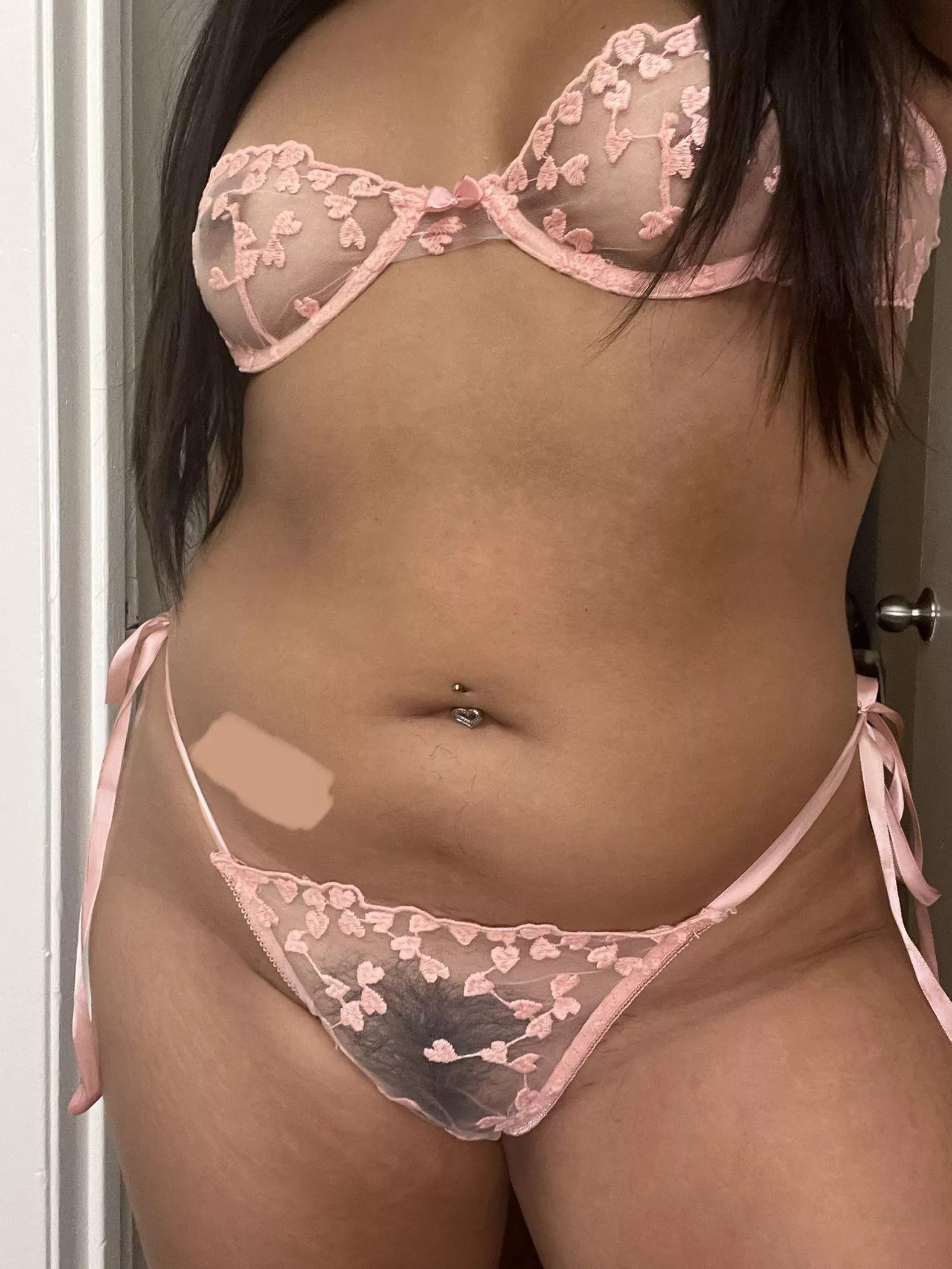 hairy coochie and sheer lingerie