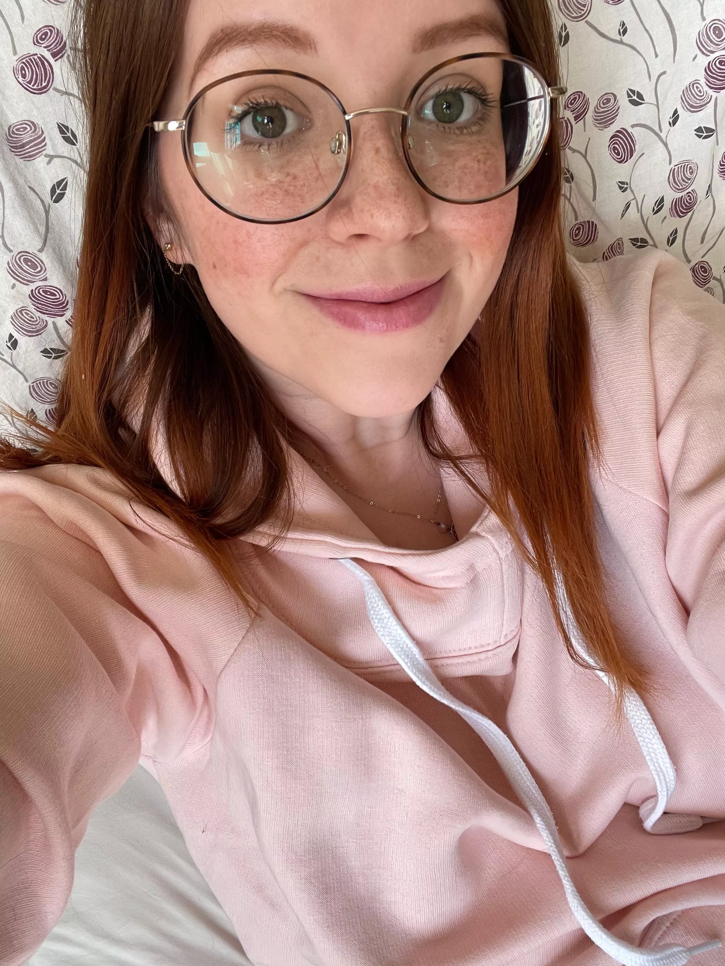 Just your local redhead, stuck in bed with a headache!