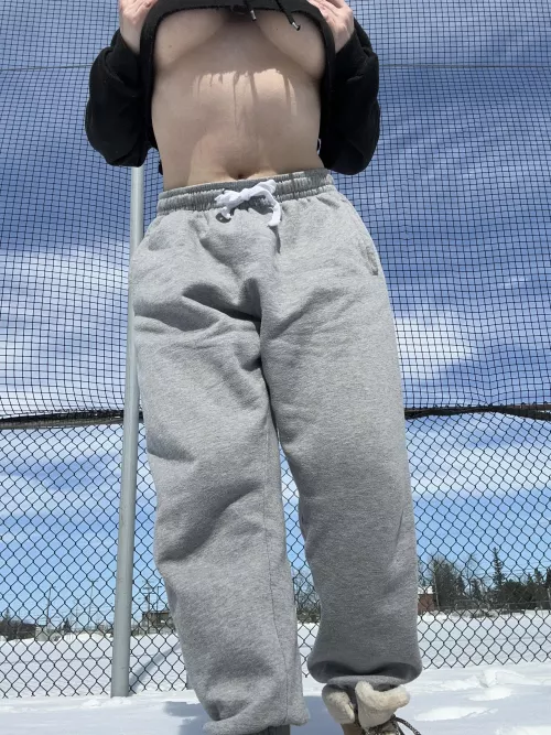 Luckily it wasn’t too cold out to let them out