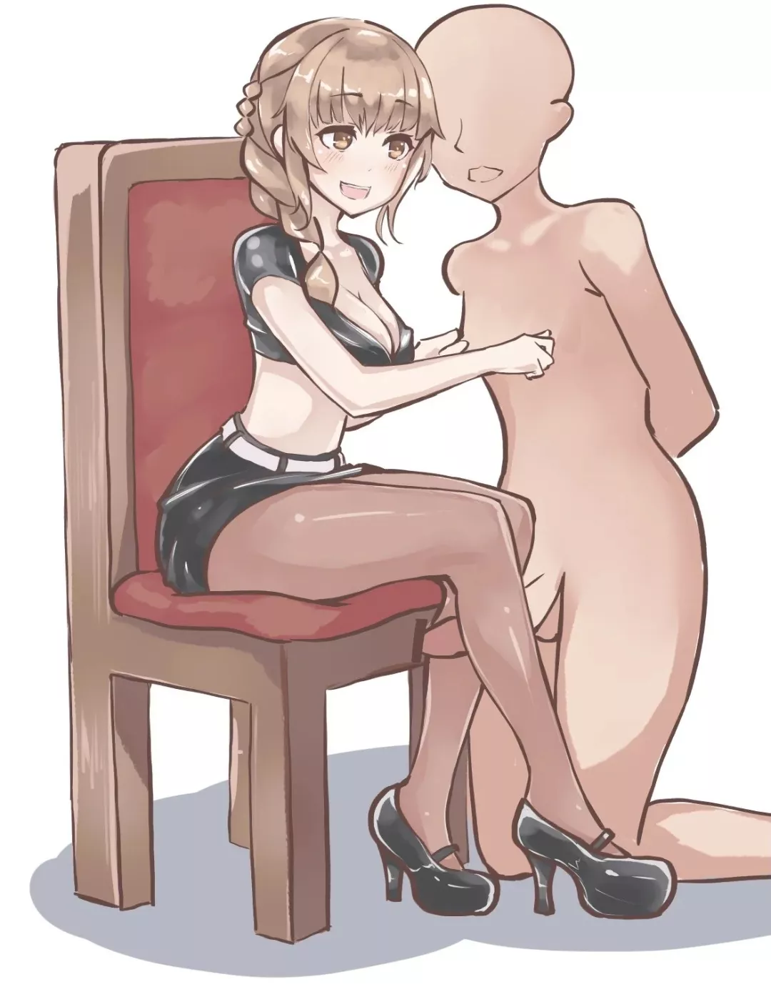 mistress teasing his soft spot 😹