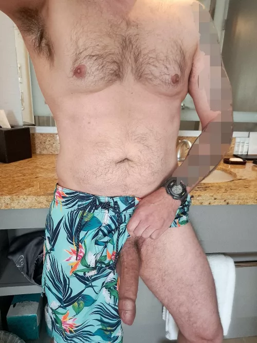 My swim trunks come with an extra trunk (36)