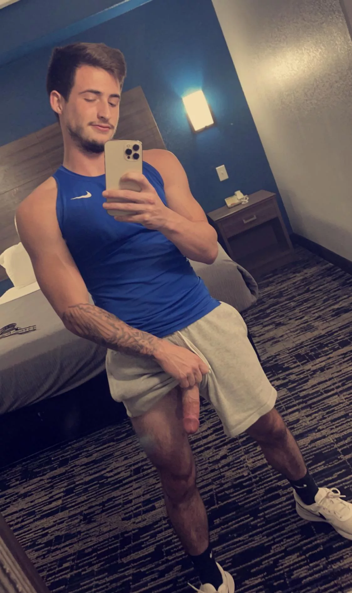 Oops it slipped out 😅😏 will you suck it for me?