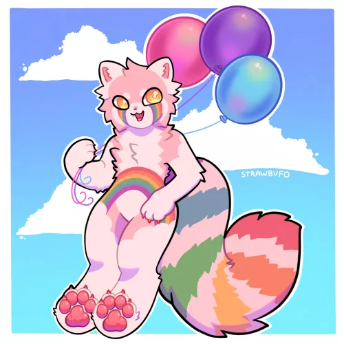 rainbow cloud panda 🌈🐾