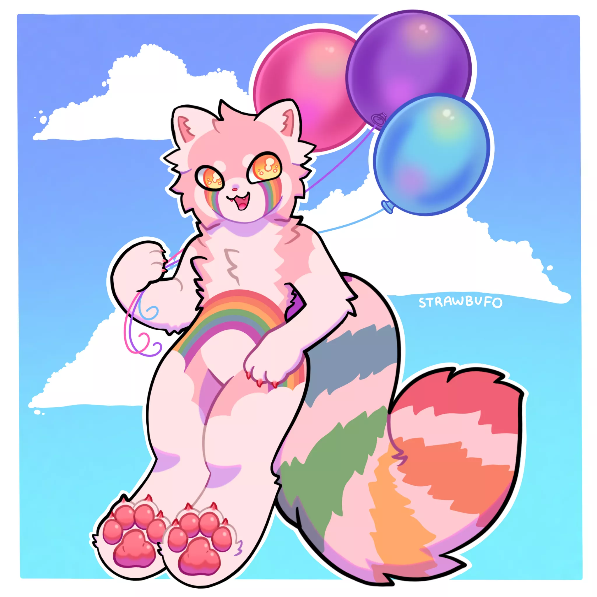 rainbow cloud panda 🌈🐾