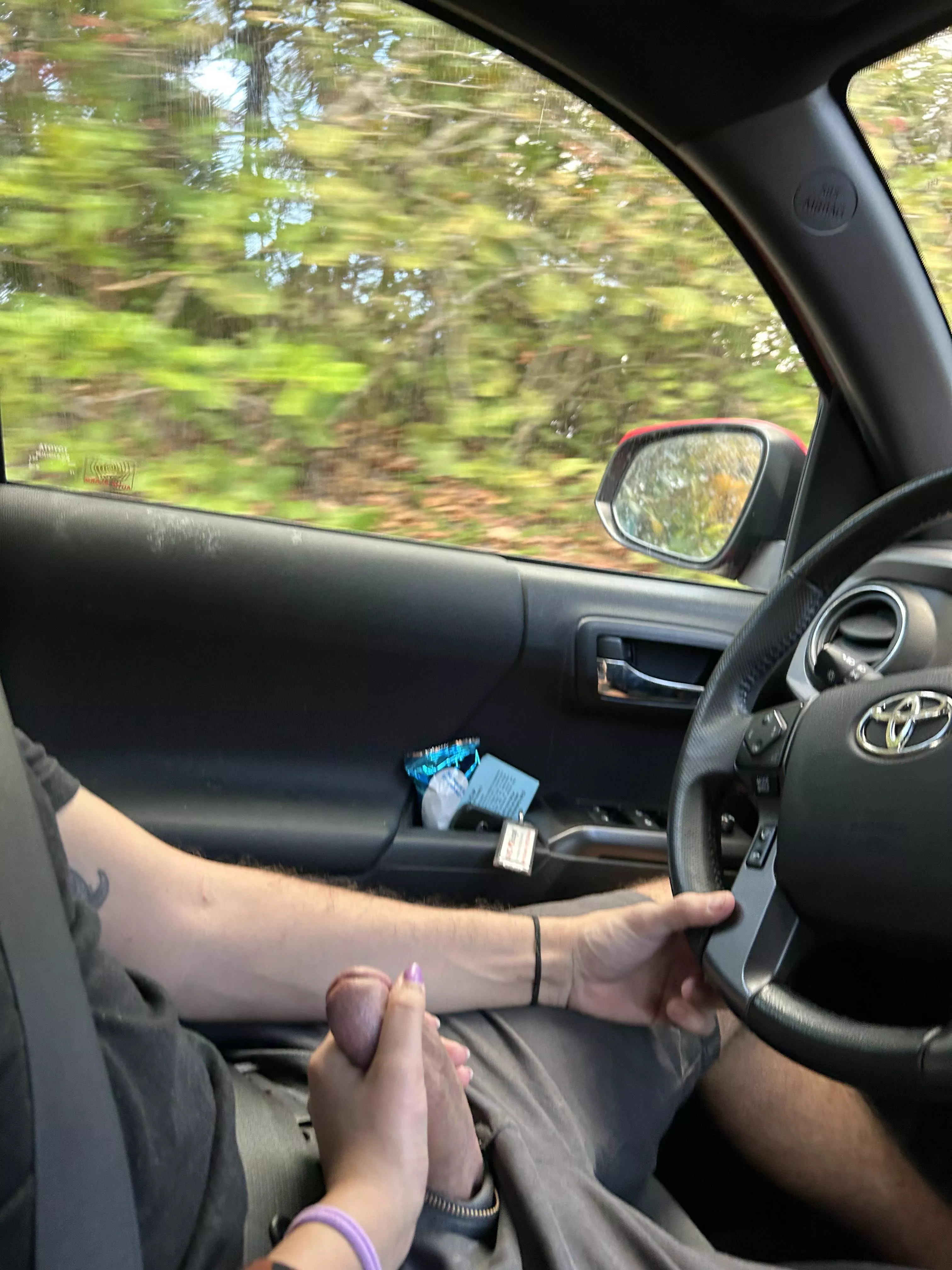 several orgasms on the road good way to end a trip ;)