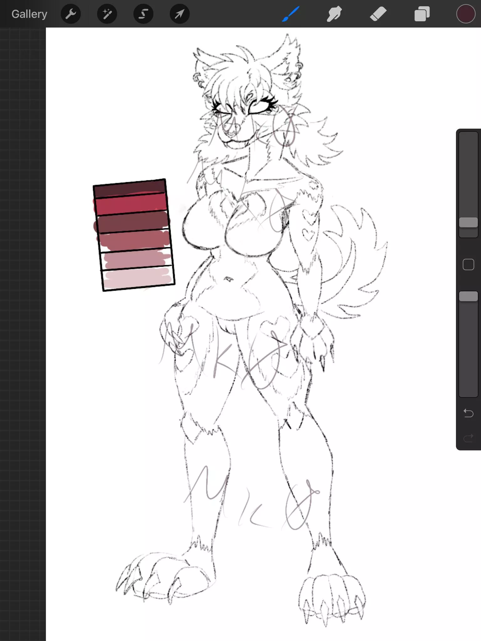 Working on a ref sheet :3 [art by me]
