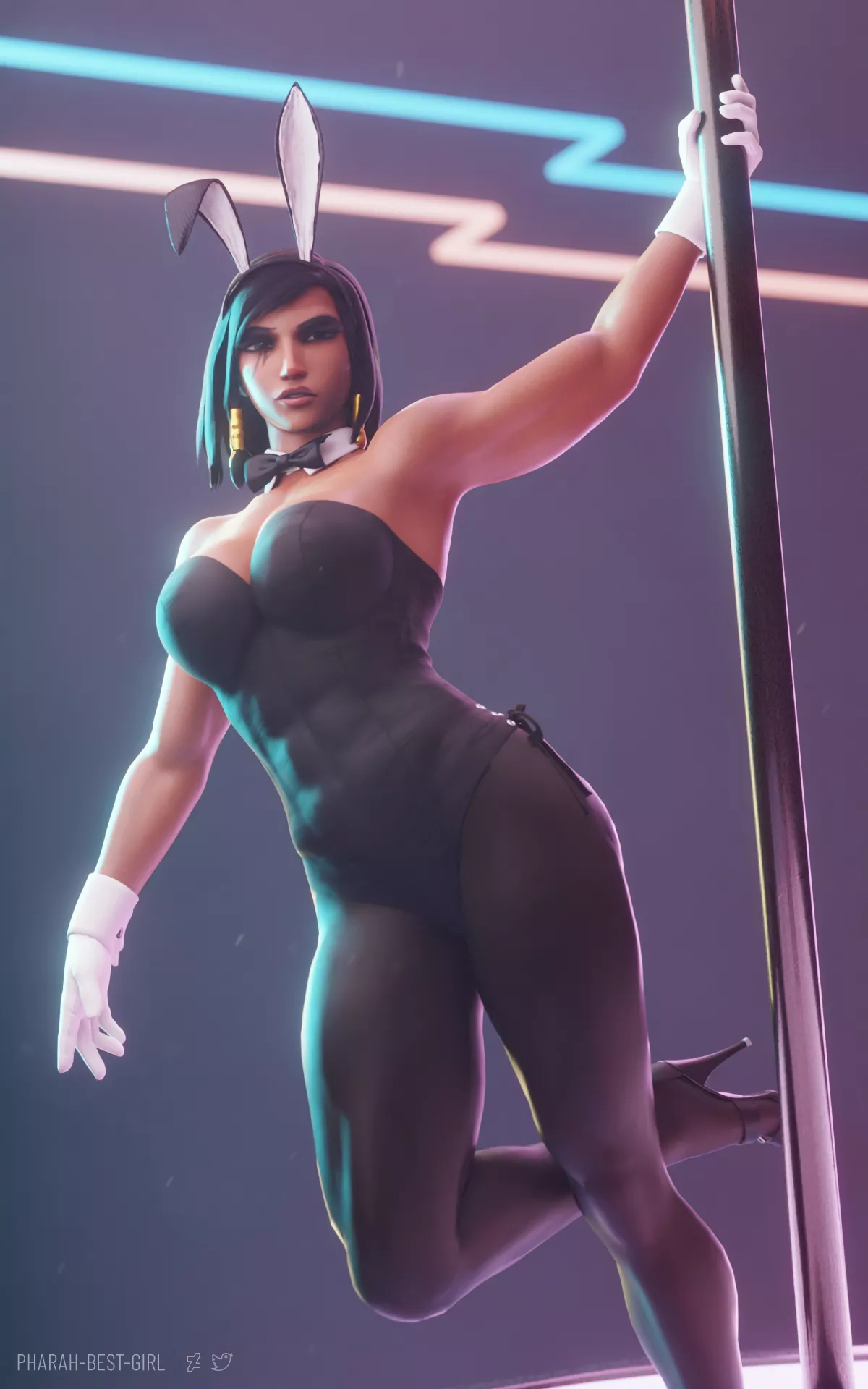 Buff Bunny Pharah (pharah-best-girl)[Overwatch]