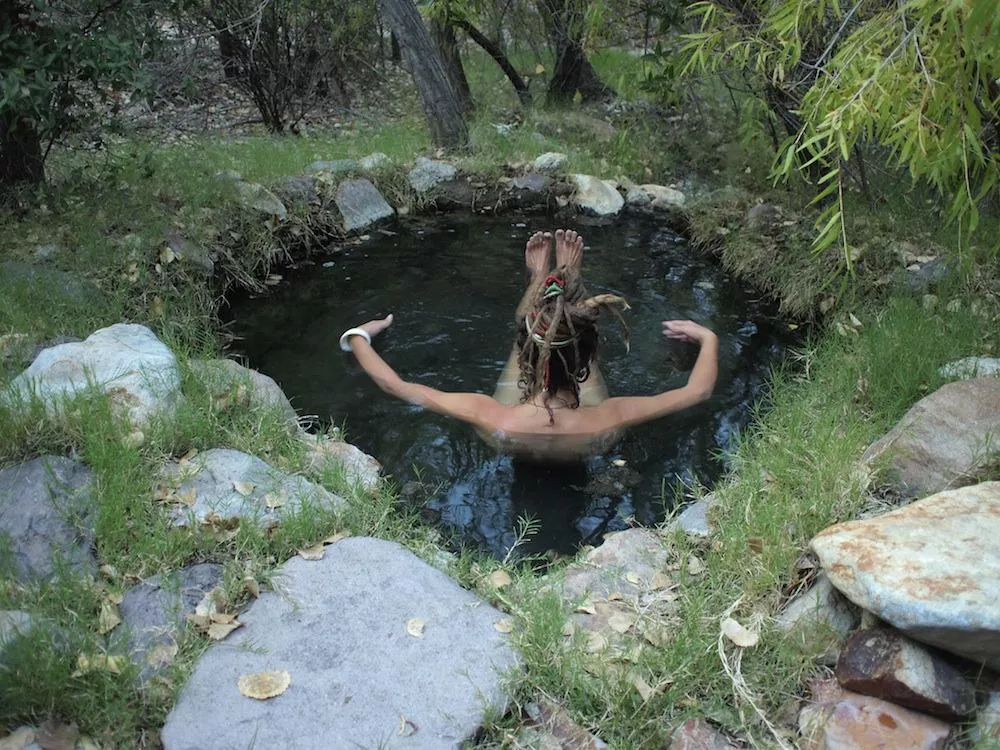 Dreadlocks and a floating hippie chick.