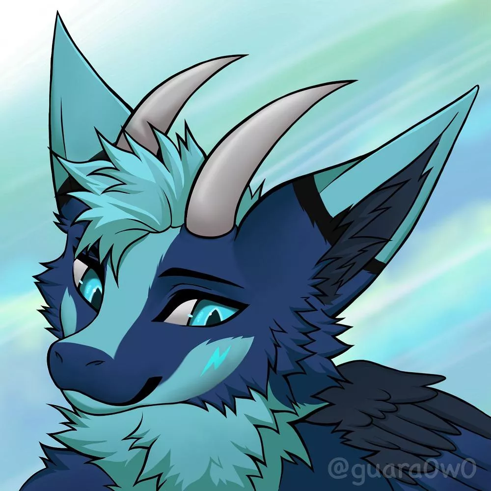 Fluffy dragon icon (art by me)