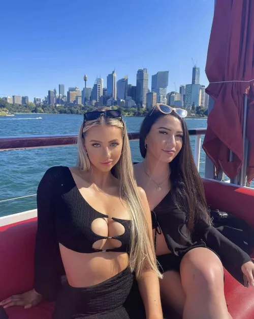 Friends on a boat party