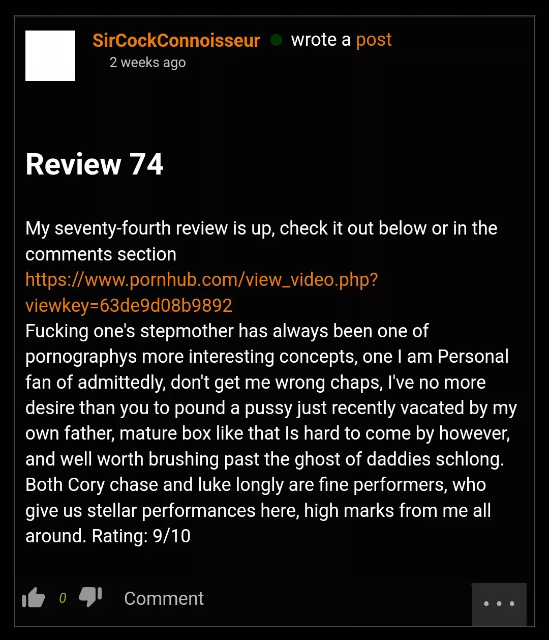 Generational cumdump