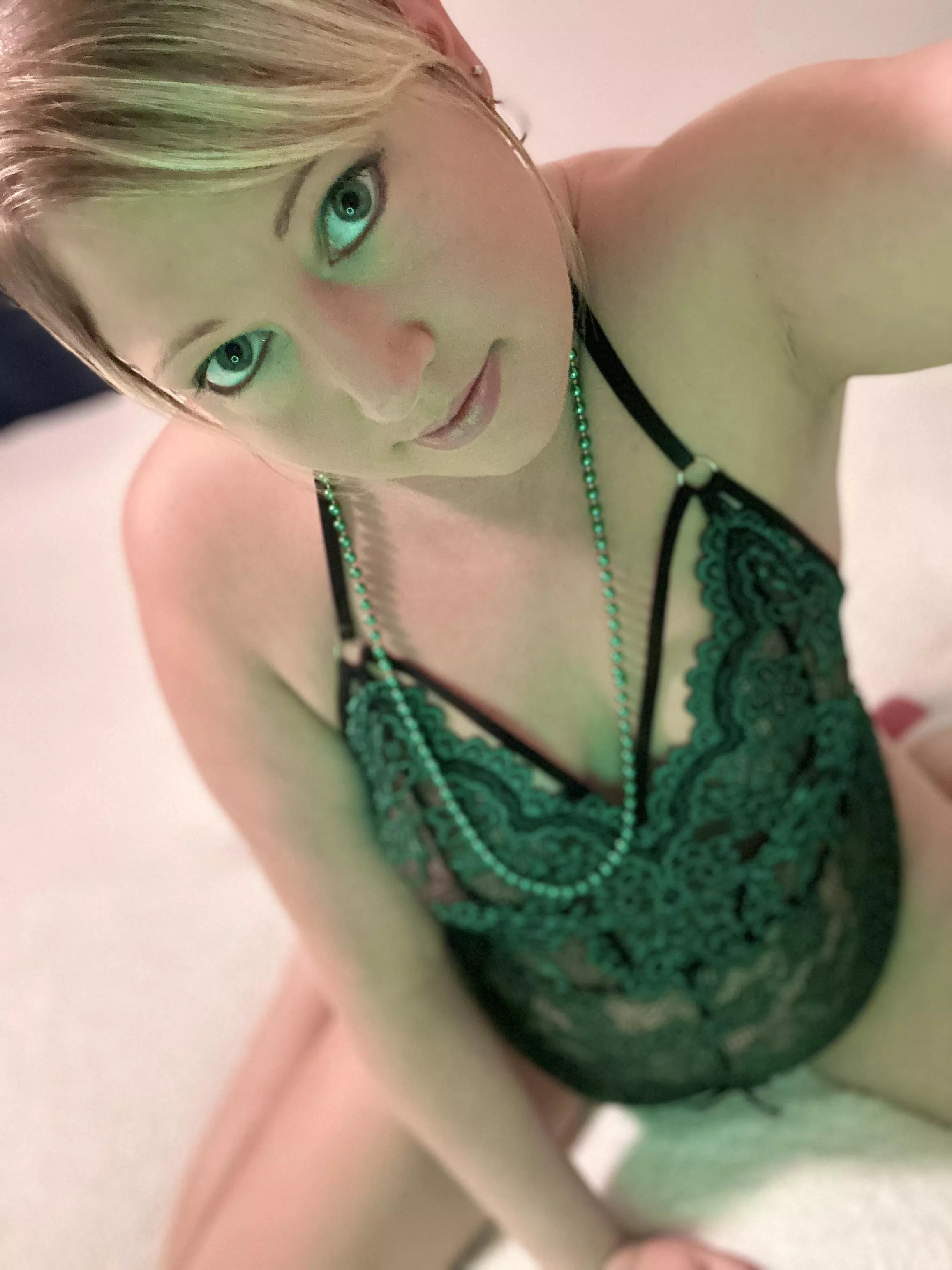 Green bodysuit for St. Patty’s Day 🥰💚