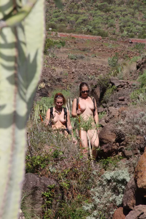 Love naked hiking, especially with this girl