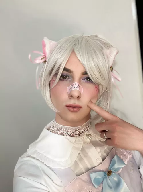 My husbands a femboy and I did his makeup today! What do you think?