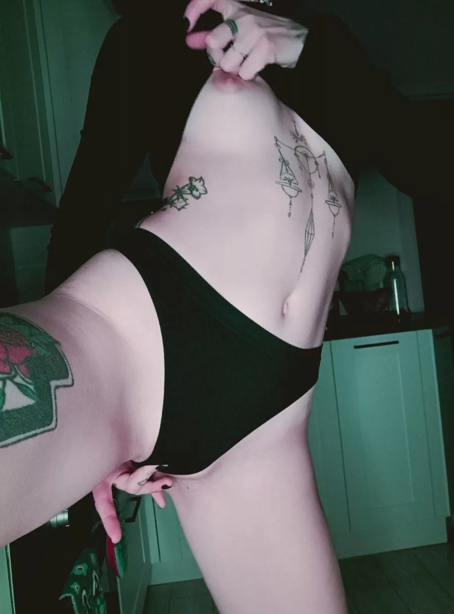 My underwear is already soaked, so it's about time you took it off 😏[f]