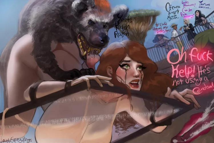 Raped by a hyena at the zoo (LovelySquishyThings)