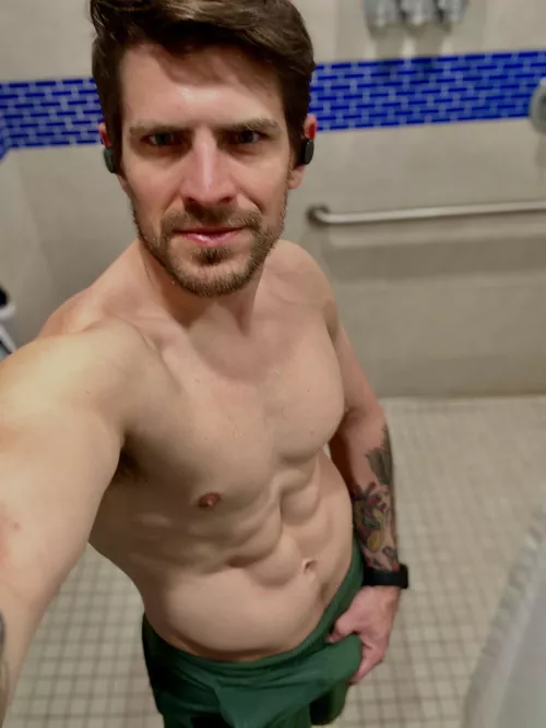 St. Patrick’s Day gym shower shenanigans. 😉