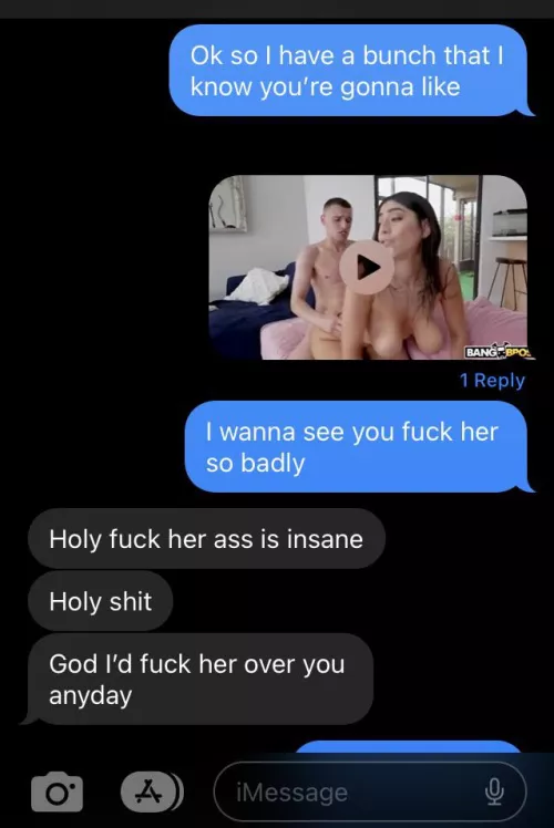 This is me showing my bf my favourite porn, then he tells me what he likes about them