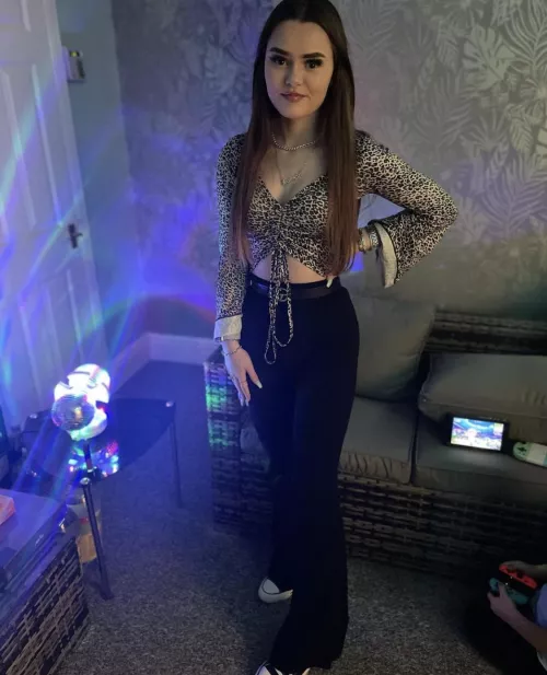 Tiny teen at a party