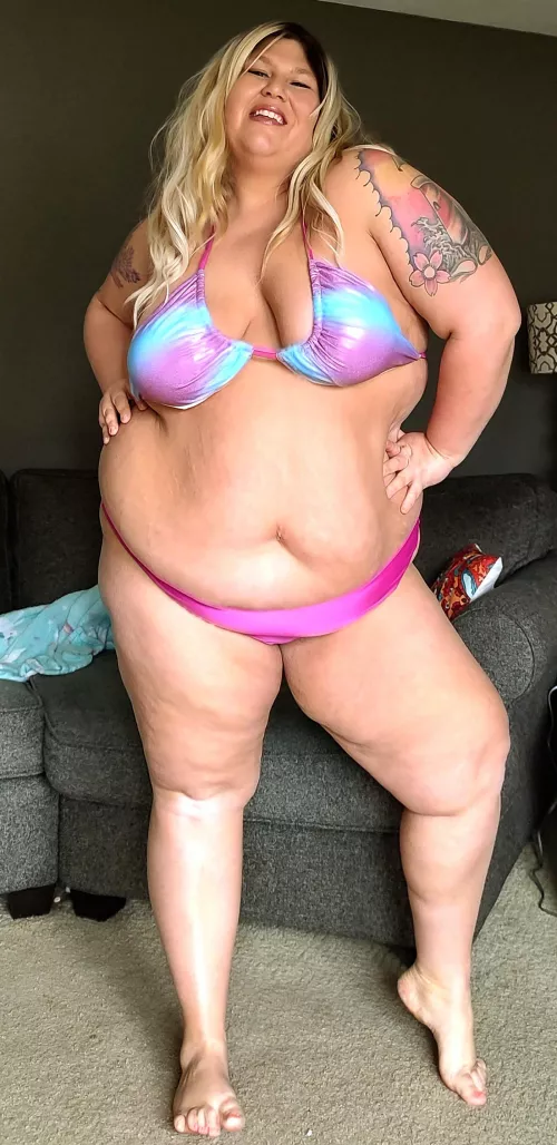 Trying on new bikinis!