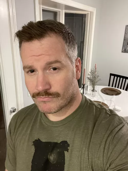 Trying out a mustache…thoughts?
