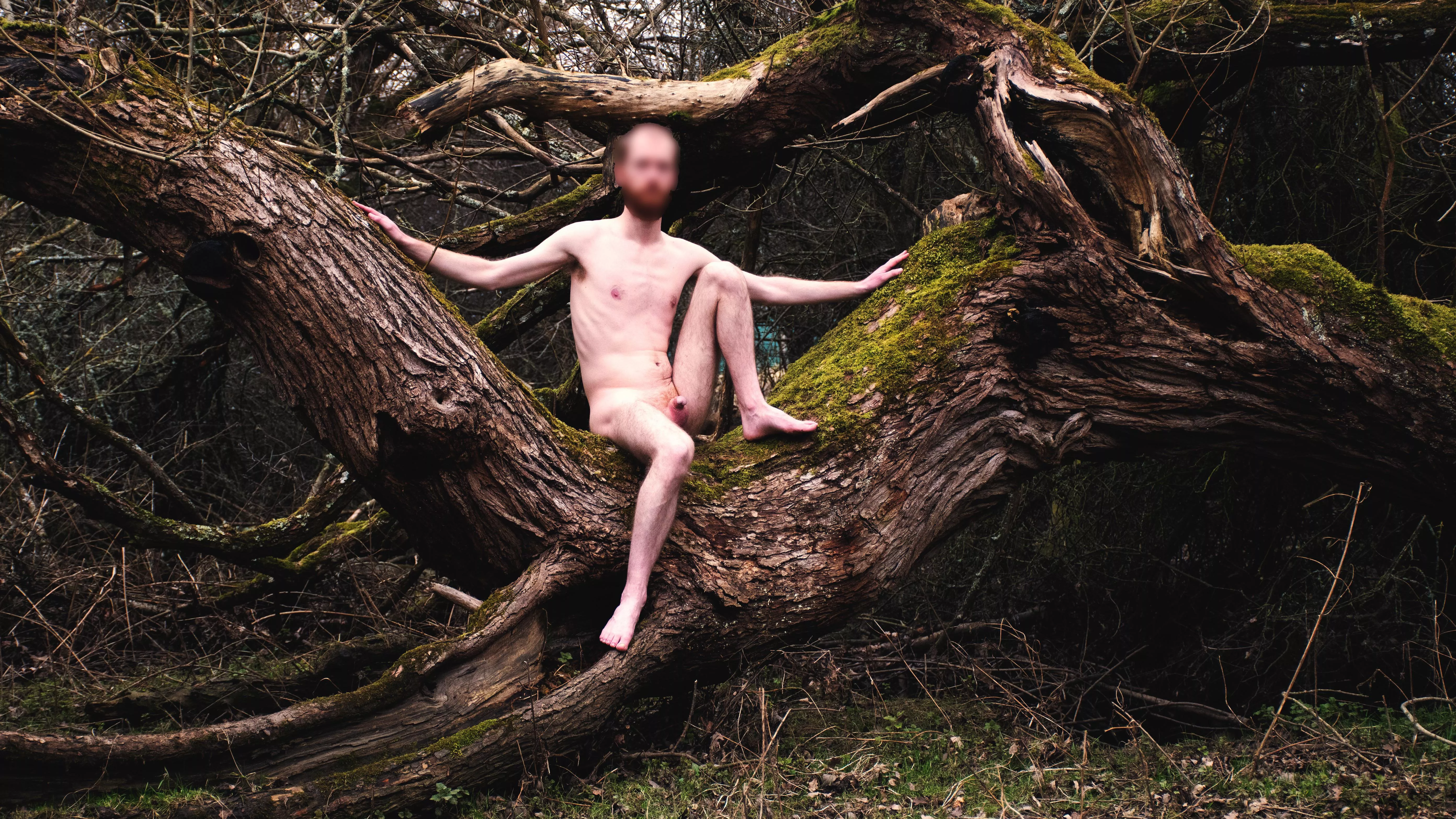 Can’t resist the chance to enjoy nature nude - even if it is still cold!