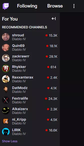 Diverse recommendations