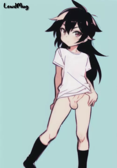 Faye flashing his dick. Artist - LewdMug