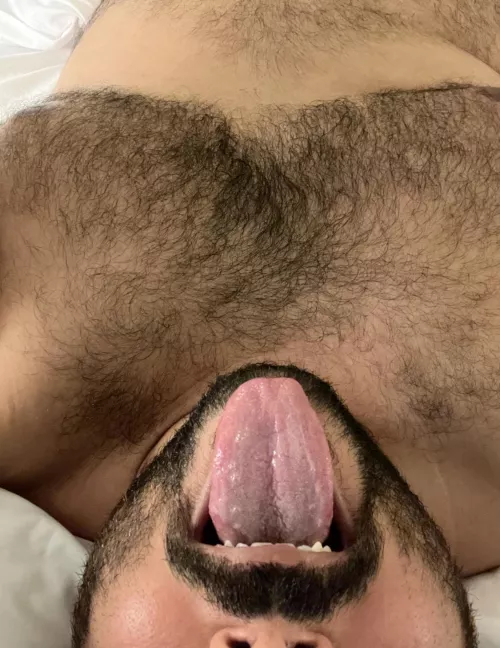 Feel like having my beard soaked this morning. Who wants to ride my tongue?