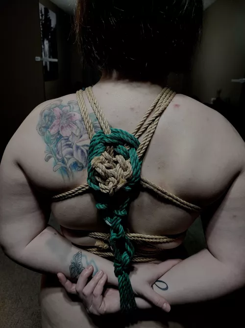 Flower attempt with leftover rope.