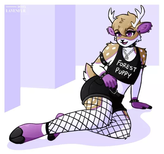 Forest Puppy! 💜 (By me: @Lavenfur on twitter)‬