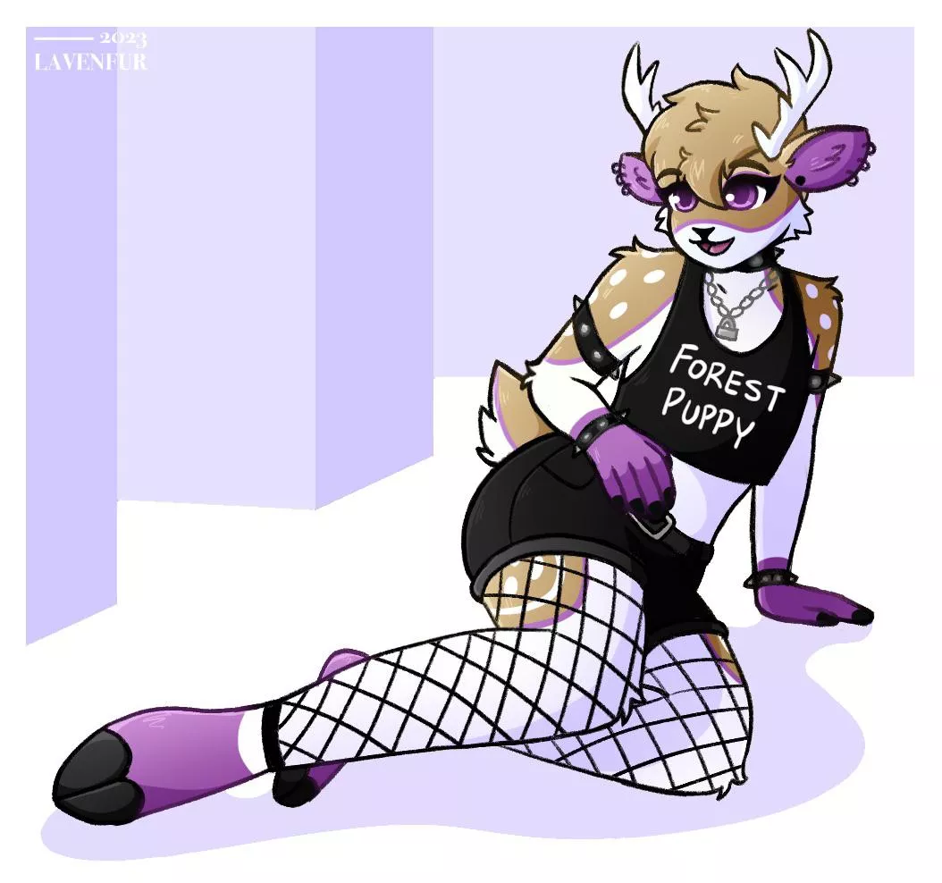 Forest Puppy! 💜 (By me: @Lavenfur on twitter)‬