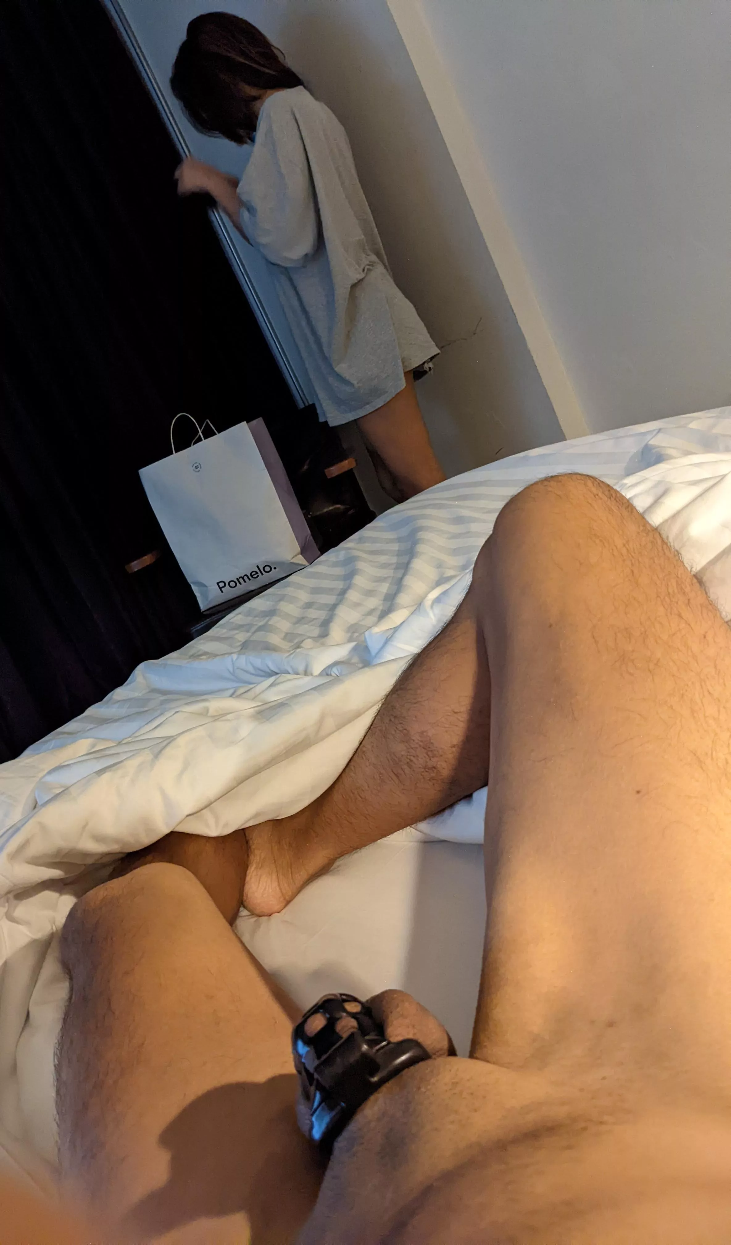 Friend says she feels more comfortable when I stay locked around her