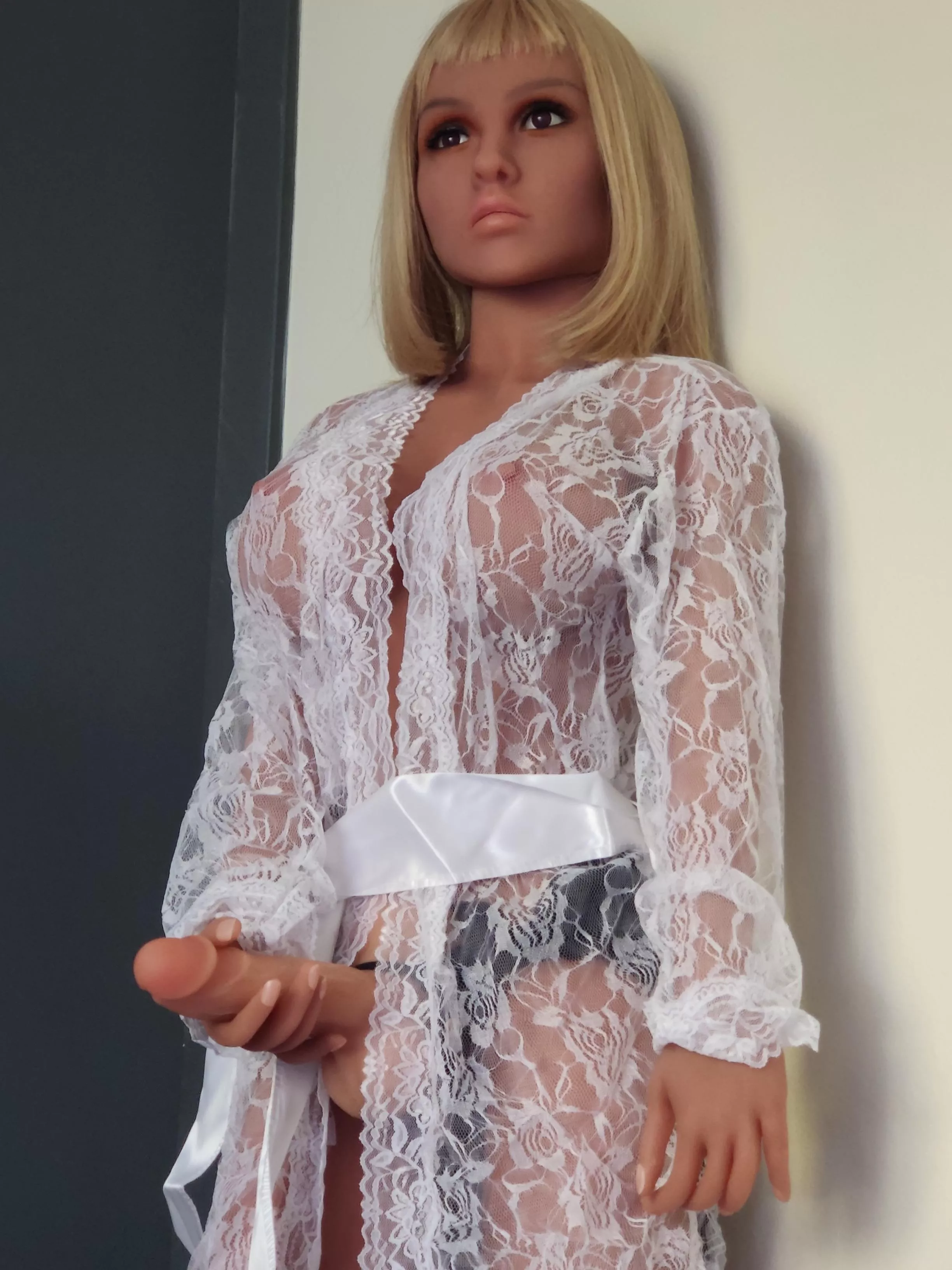 Getting herself ready!