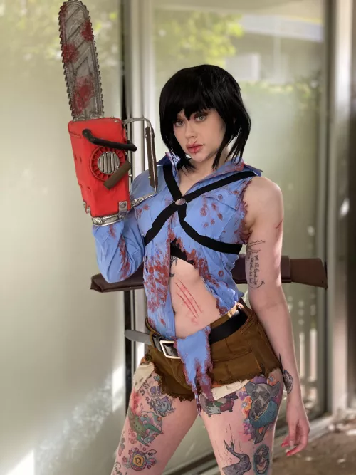 Hail to the king, baby. Ash Williams by me, Evey Dantes.