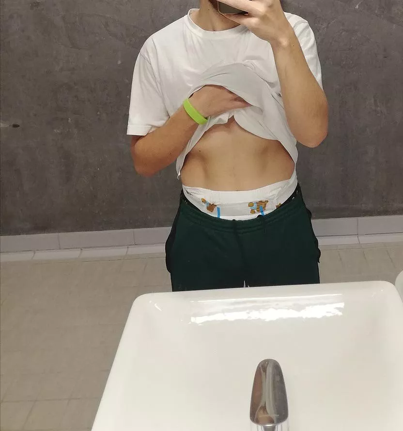 (M29) You would never guess if you saw me in the locker room what I was hiding underneath❤️ I guess that’s the best part about being abdl. You can’t judge a book by its cover