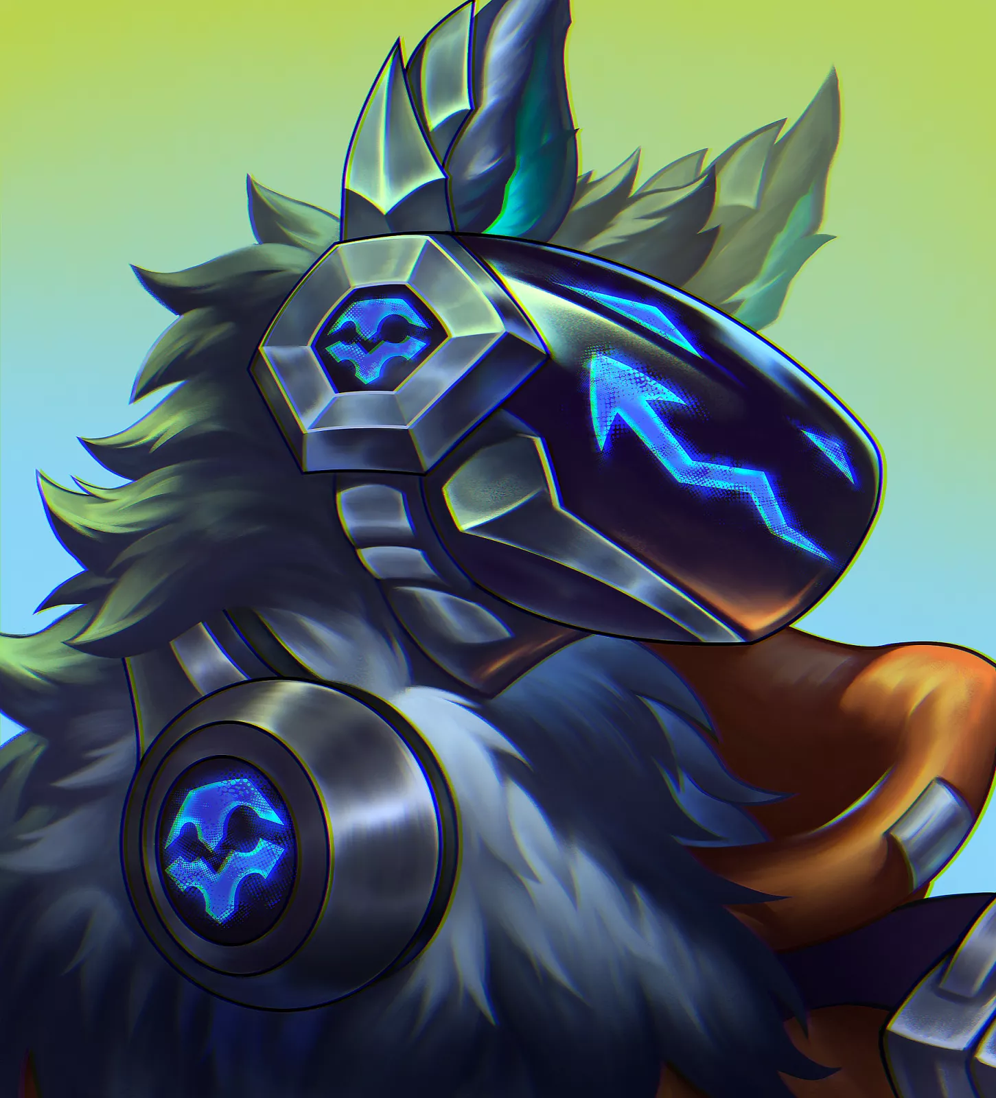 My protogen OC, his name is Katsu.