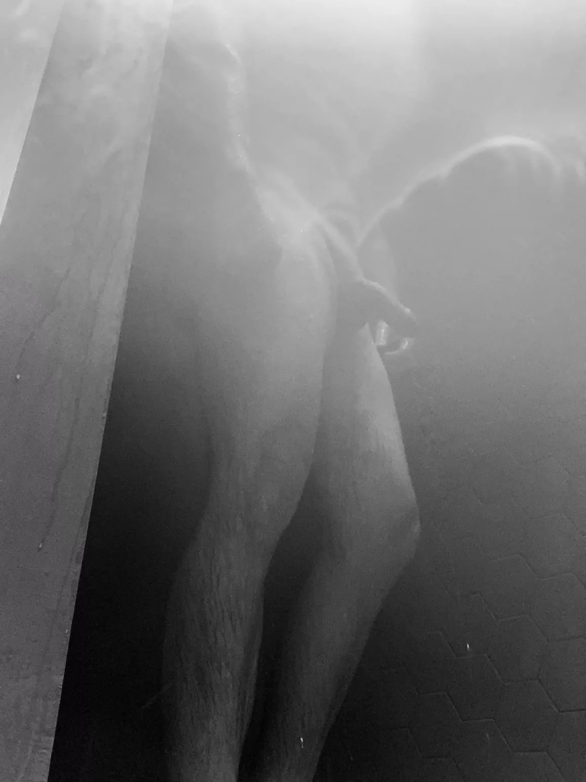 Sunday morning shower, thinking about her.