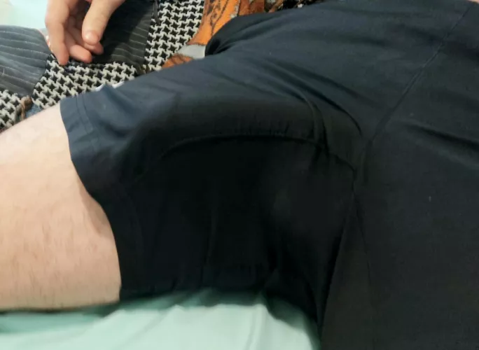 Wear stuff like this to work. Shorts are not doing much to hide it.