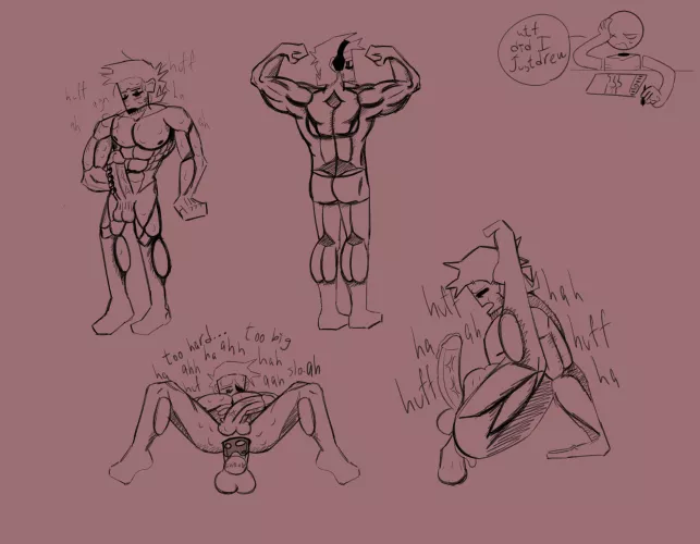 Artist me, my OC, kinda sketchy thing