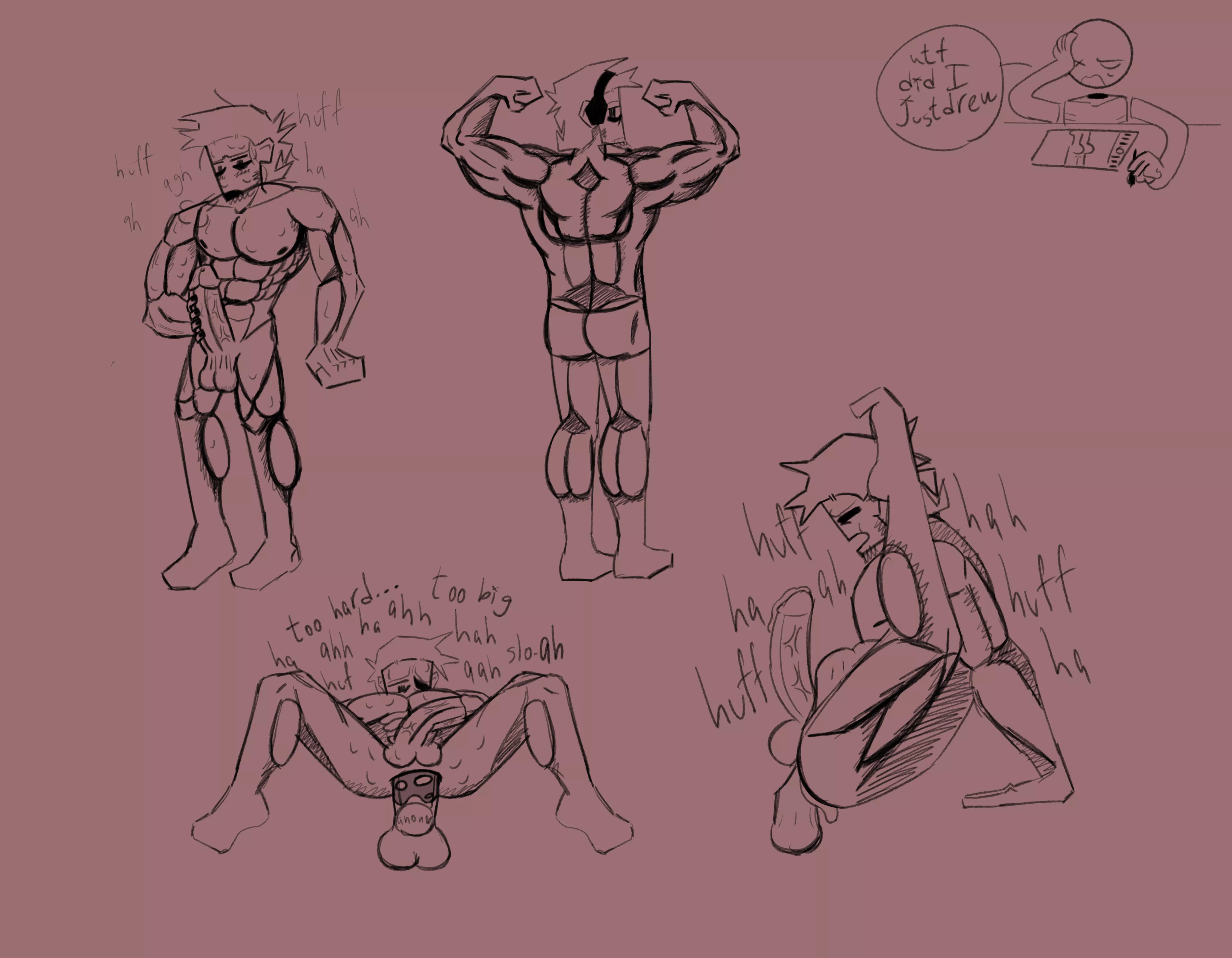 Artist me, my OC, kinda sketchy thing