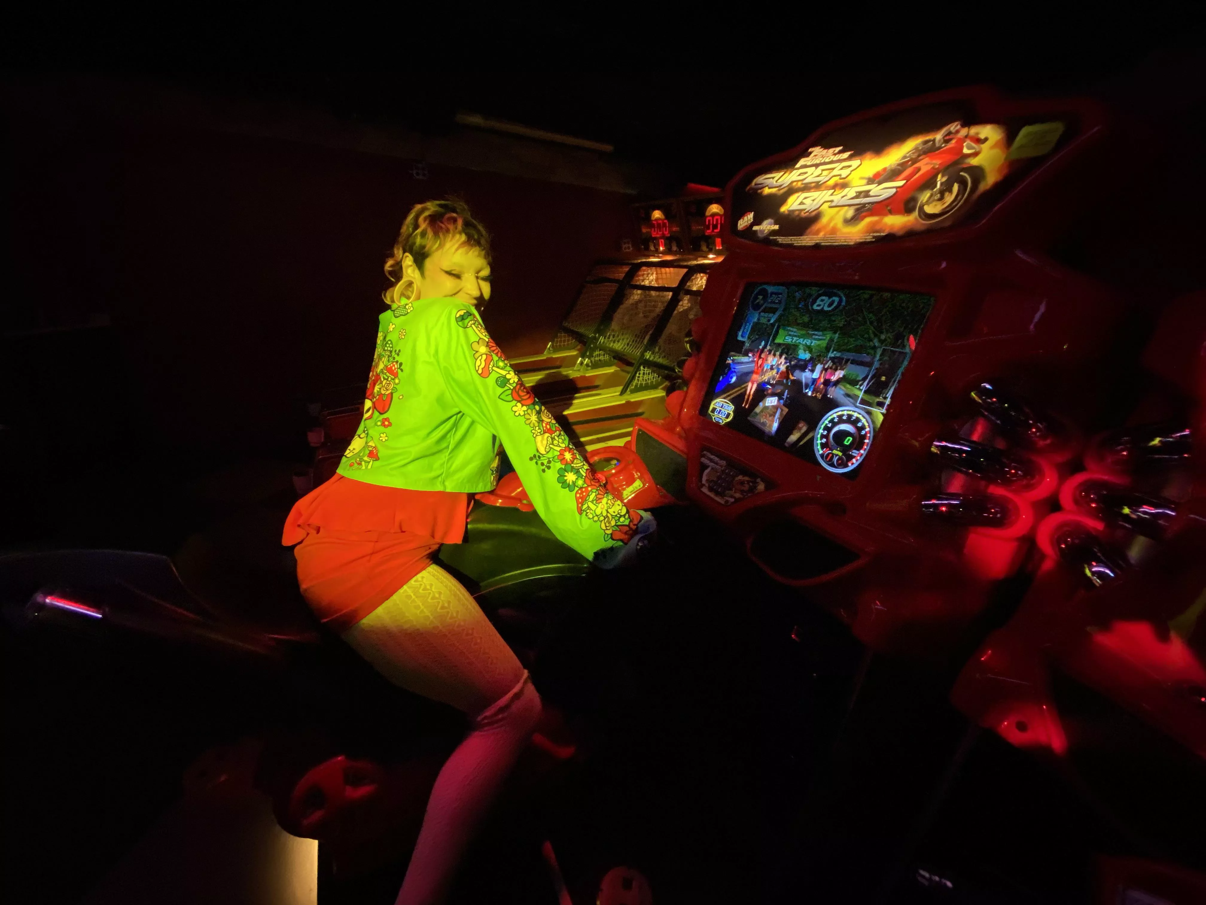 Good at riding even in a mini skirt