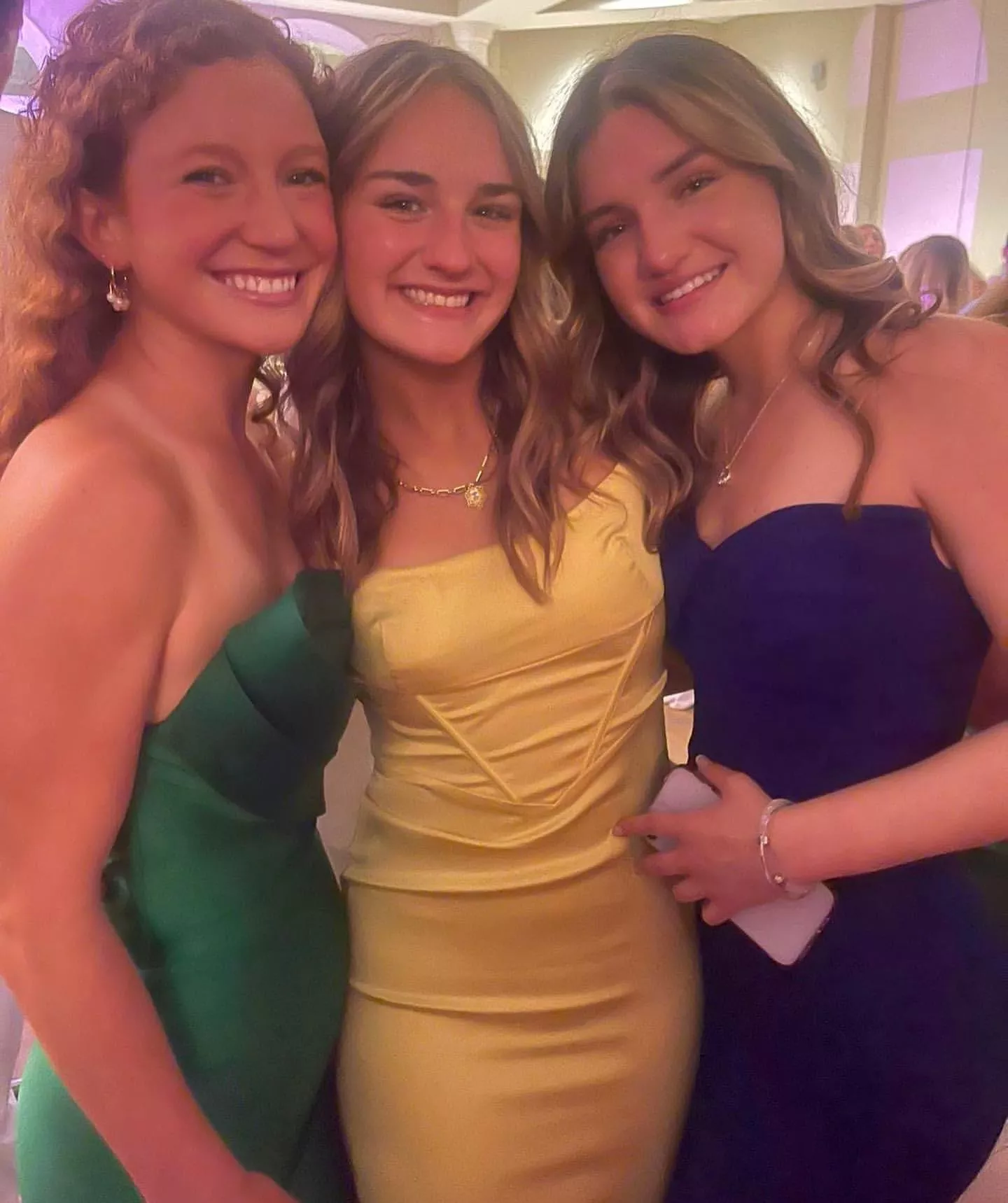 Green, yellow, and blue