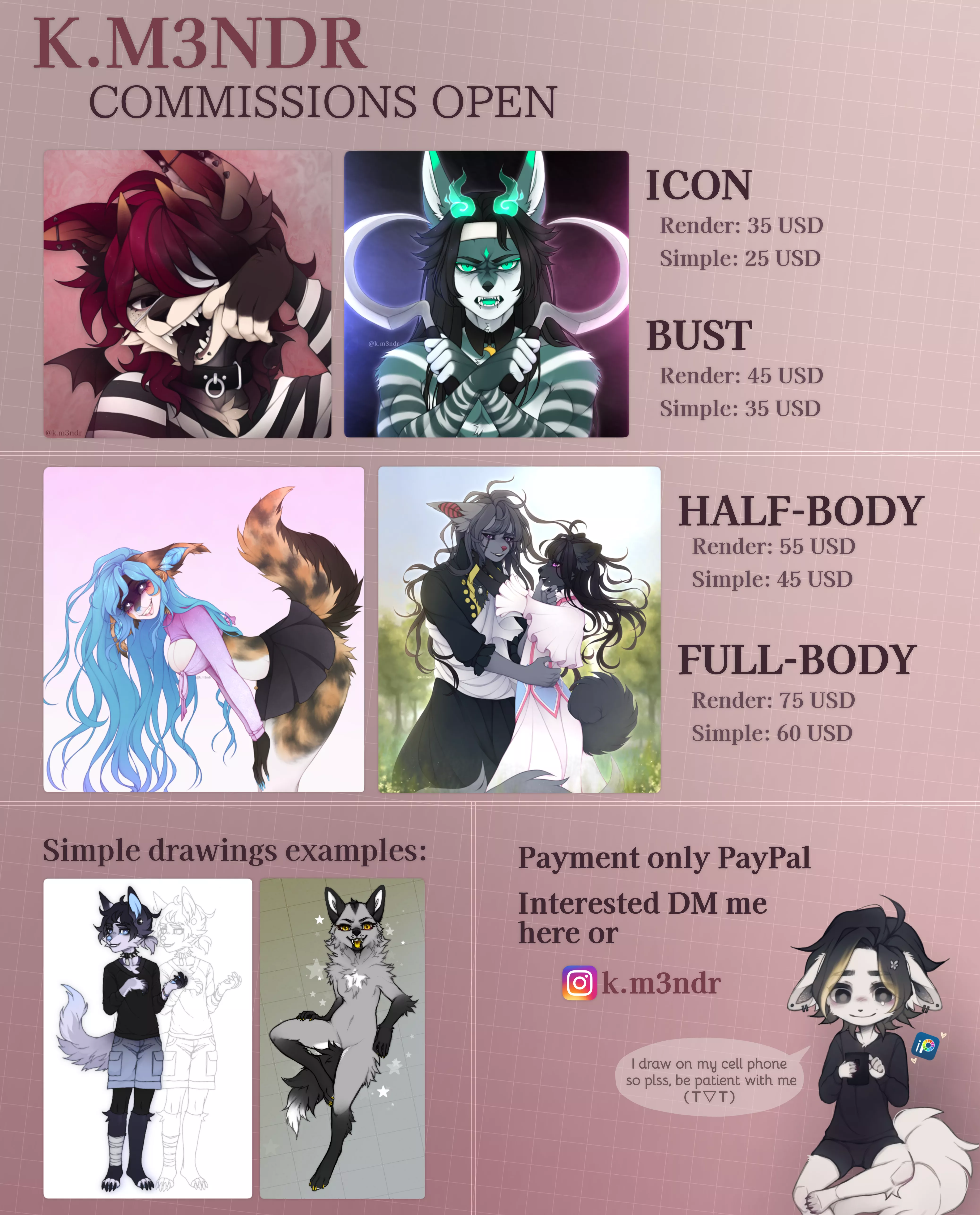 Helloo everyone, this is my first time opening comms here, I'm so anxious😖 Will be 3 slots!💕